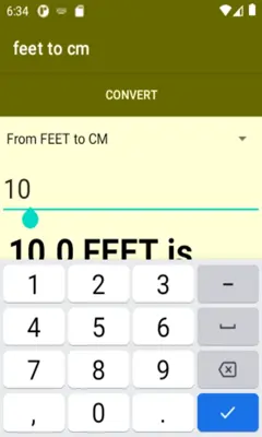 feet to cm converter android App screenshot 2