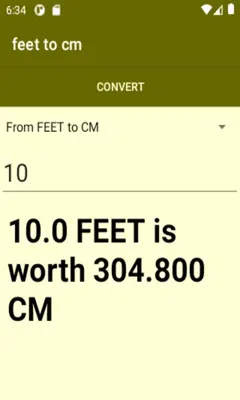 feet to cm converter android App screenshot 3